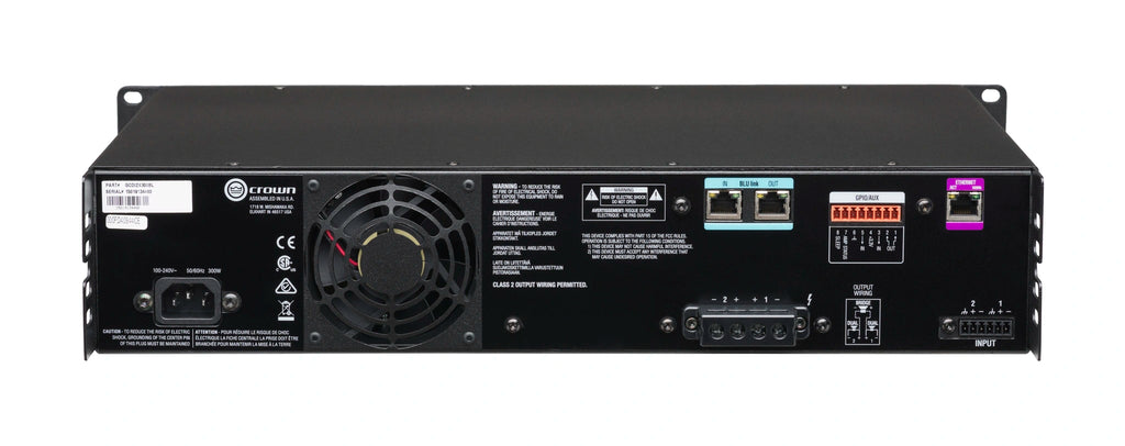 Crown CDi 2|300BL, Analog + BLU link input, 2 channel, 300W per output channel