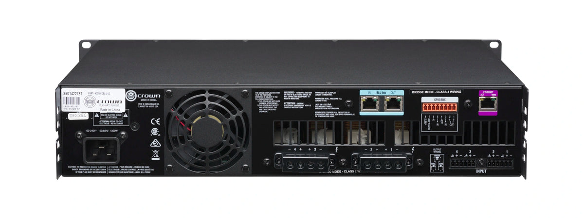 Crown CDi 4|1200BL, Analog + BLU link input, 4 channel, 1200W per output channel