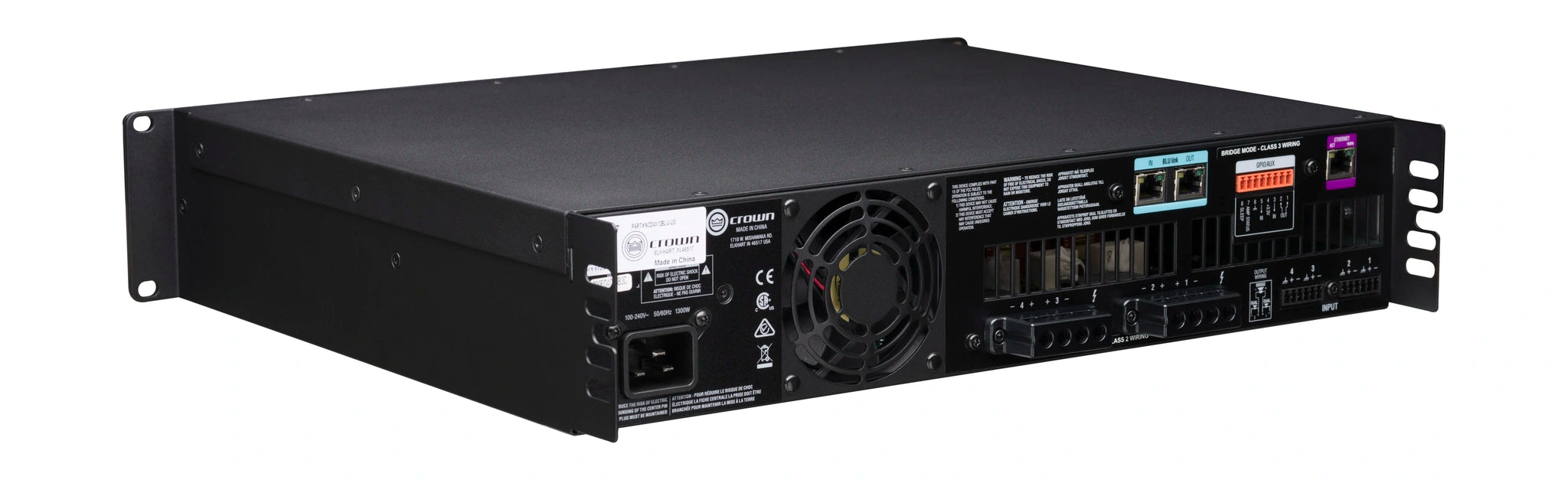 Crown CDi 4|1200BL Analog + BLU link input, 4 channel,