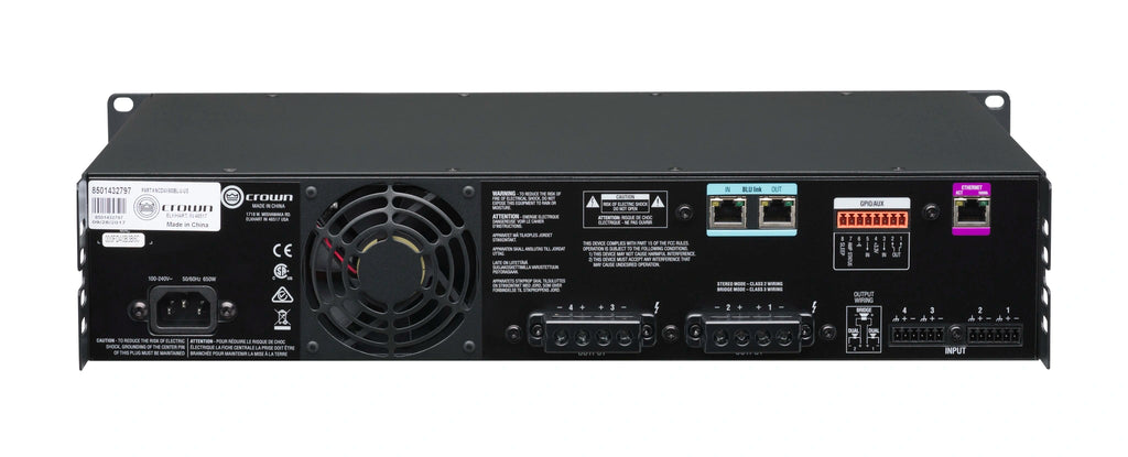 Crown CDi 4|600BL, Analog + BLU link input, 4 channel, 600W per output channel