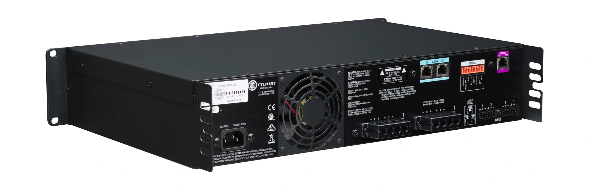 Crown CDi 4|600BL Analog + BLU link input, 4 channel