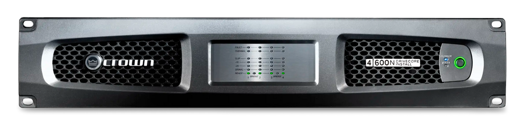 Crown DCi 4|600N, Four-channel, 600W @ 4Ω Power Amplifier with BLU link, 70V/100V / EN 54-16 Compliant for Life Safety Applications