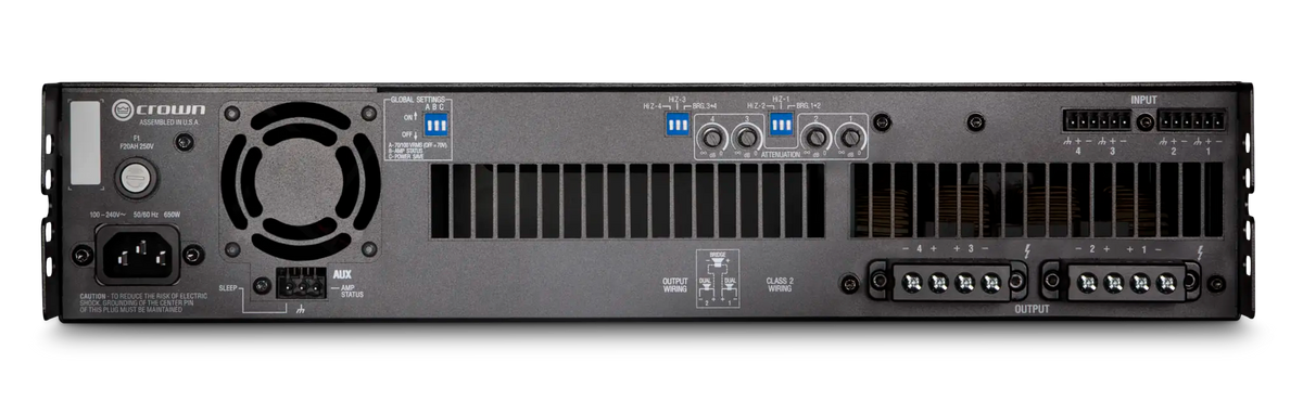 Crown DCi 4|300, Four-channel, 300W @ 4Ω Analog Power Amplifier, 70V/100V