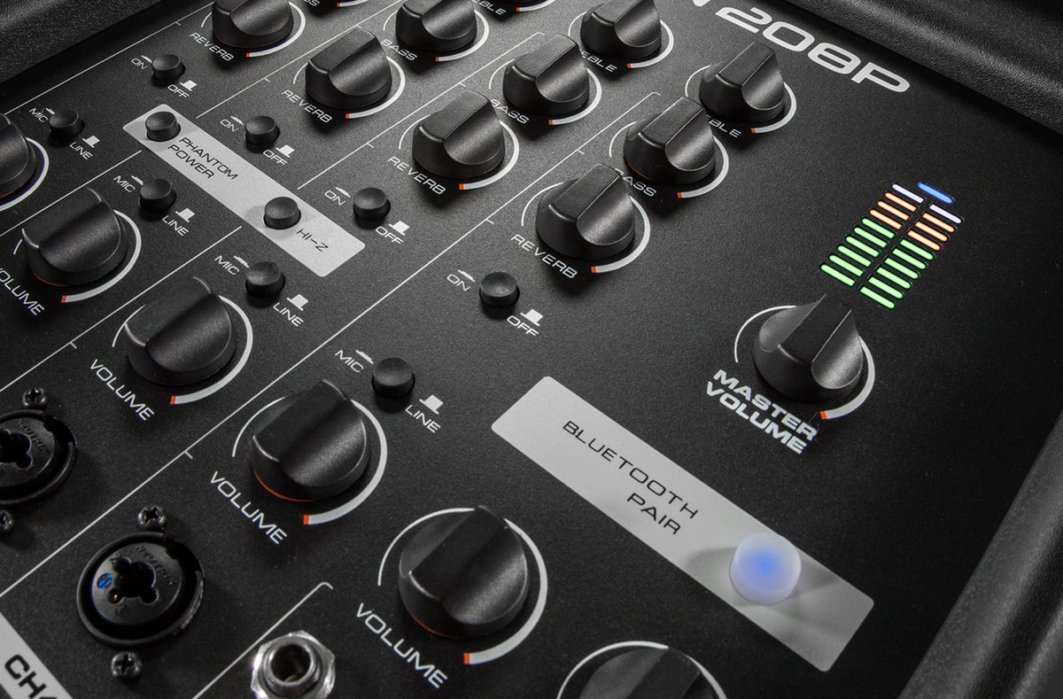 JBL EON208P, Packaged 8" 2-Way PA with Powered 8-Channel Mixer and Bluetooth