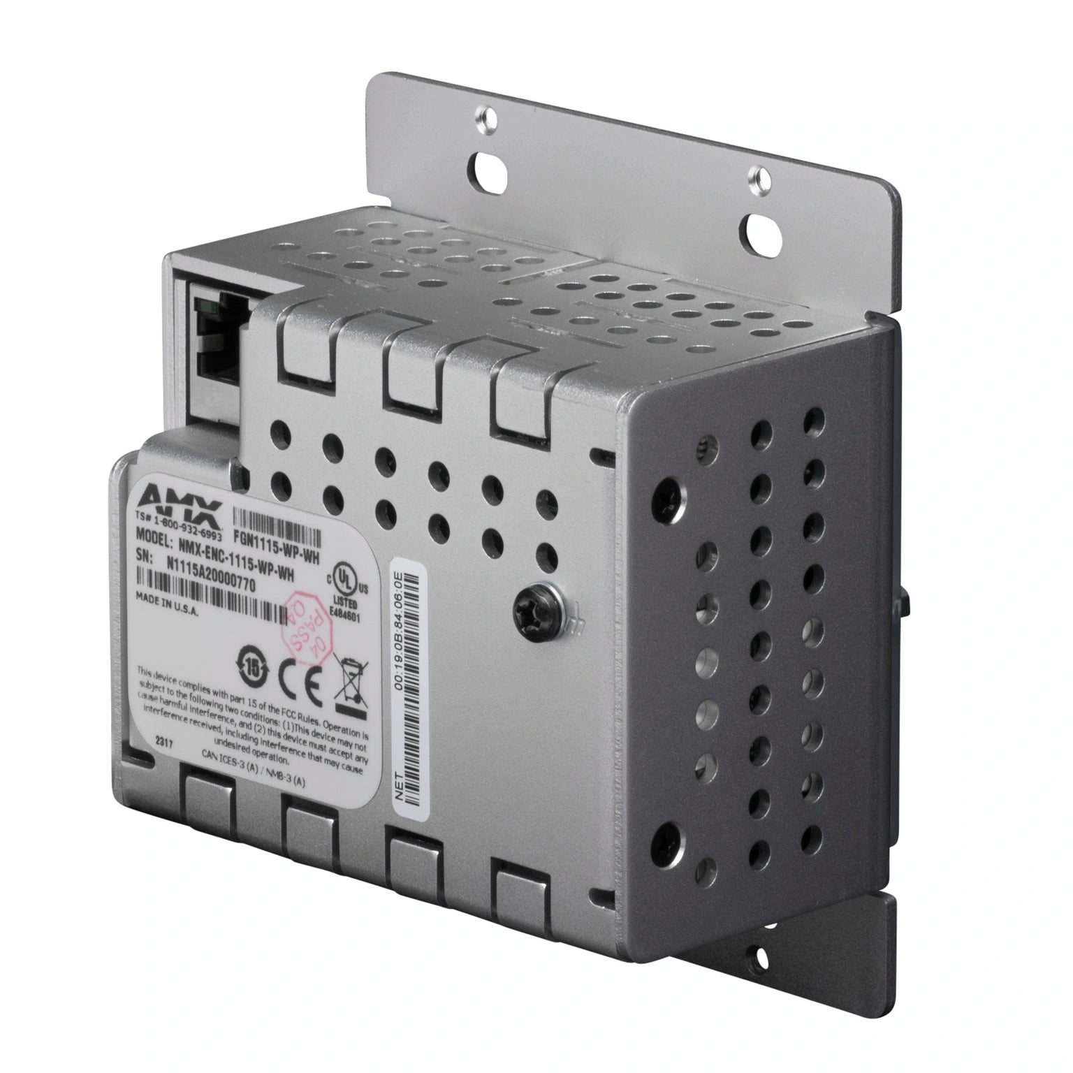 AMX NMX-ENC-N2315-WP Wallplate Encoder WH