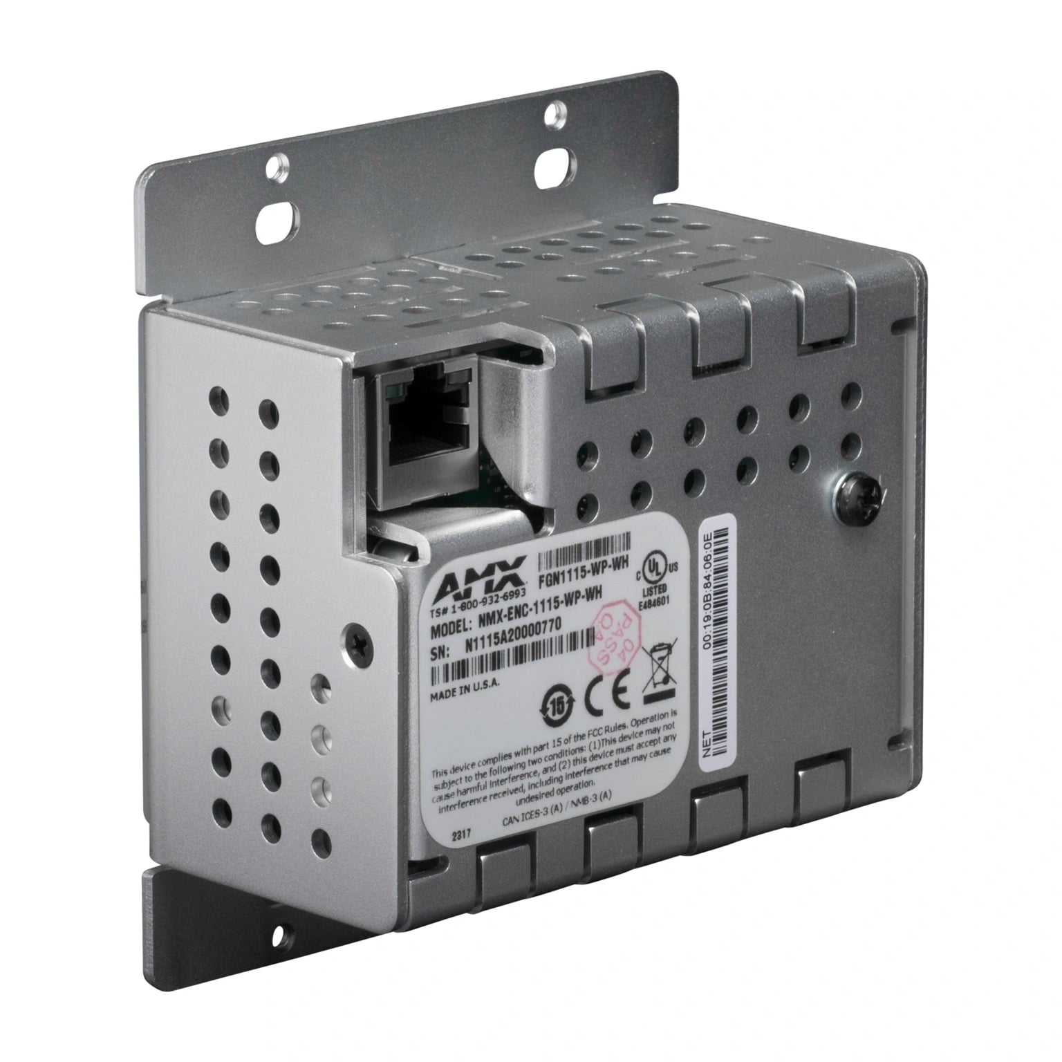 AMX NMX-ENC-N2315-WP Wallplate Encoder WH
