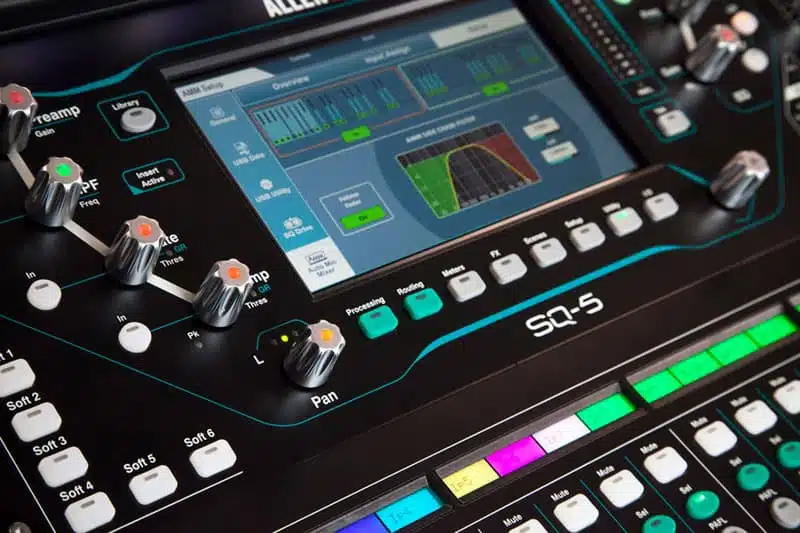 Allen & Heath SQ-6 Digital Mixer, 48 Input Channels, 7" Colour Touchscreen, 24 Onboard Preamps, 25 Faders, 16 SoftKeys AES Digital Output
