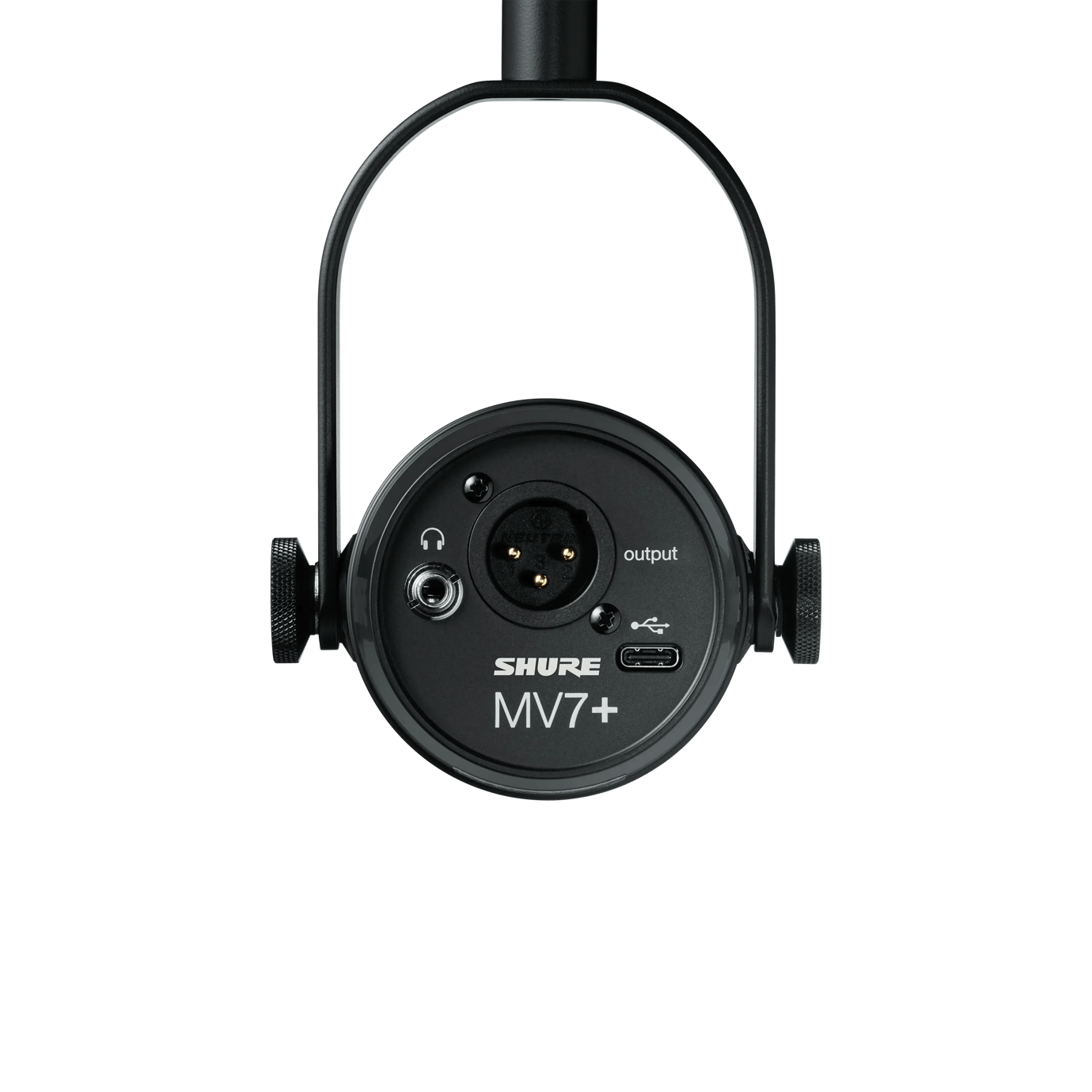 Shure MV7+ Podcast Microphone. Enhanced Audio, LED Touch Panel, USB-C & XLR Outputs, Auto Level Mode, Digital Pop Filter, Reverb Effects, Podcasting, Streaming, Recording - Black